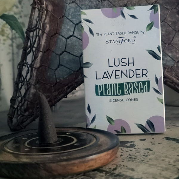 Lush Lavender Plant-Based Incense Cones - Pack of 12