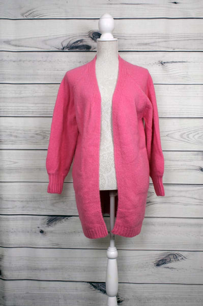 Balloon-Sleeve, Slouchy, Thick-Knit Cardigan - more colours available