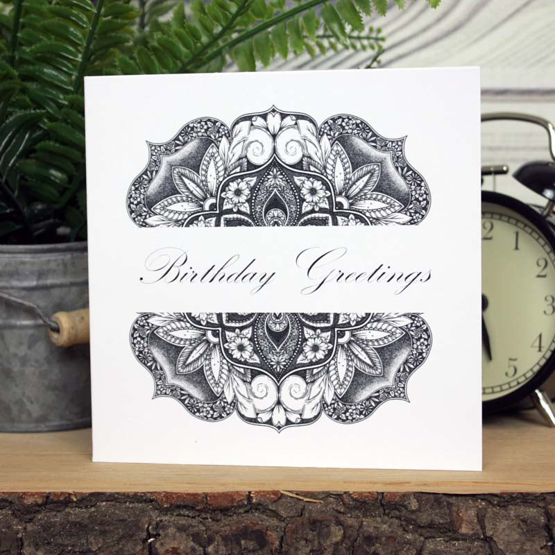 Mandala Card - Birthday Greetings