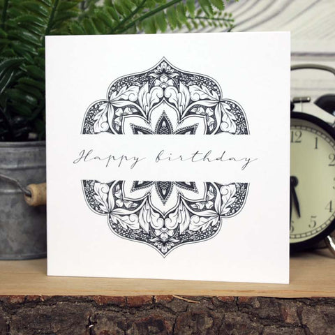 Mandala Card - Happy Birthday