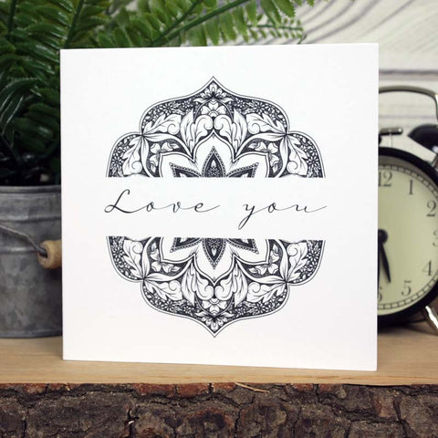 Mandala Card - Love You