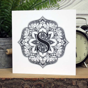 Mandala Monogram Card - S