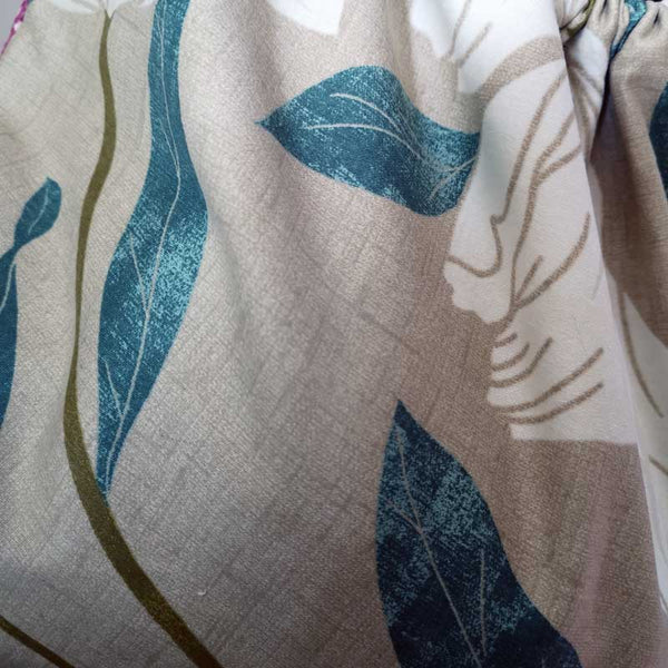 Handmade and Upcycled Double-sided Drawstring Tote Bag - Pink and Teal Floral