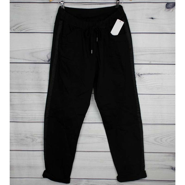 Italian Cold Wash Dye Denim Cotton Joggers - more colours available
