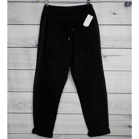 Italian Cold Wash Dye Denim Cotton Joggers - more colours available
