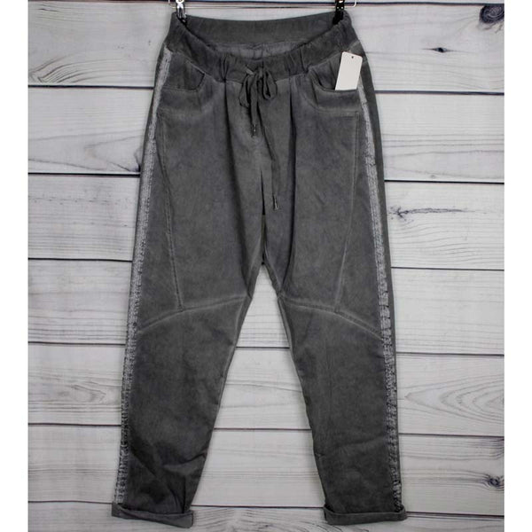 Italian Cold Wash Dye Denim Cotton Joggers - more colours available