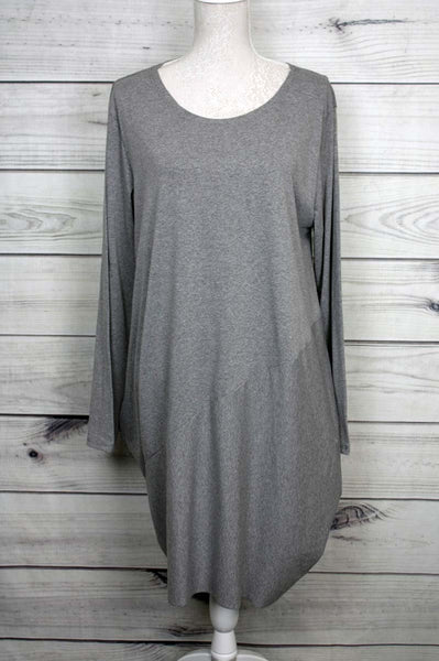 Italian Side Pockets Plain Cotton Lagenlook Dress - more colours available