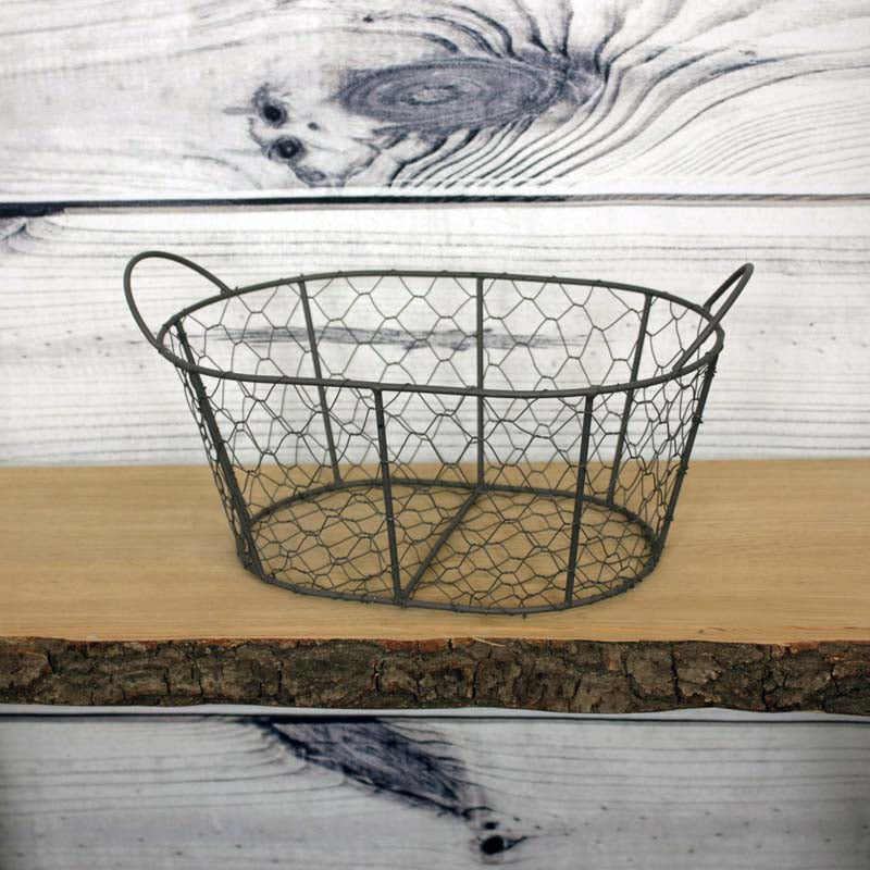 Wire Mesh Oval Basket