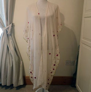 Handmade Upcycled Sari Fabric Kimono - Sheer