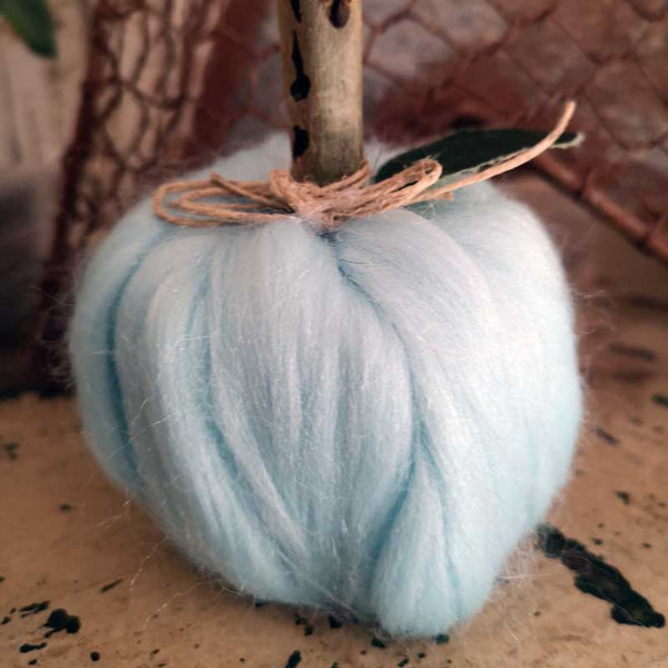 Handmade Woolly Pumpkin - Sky Blue