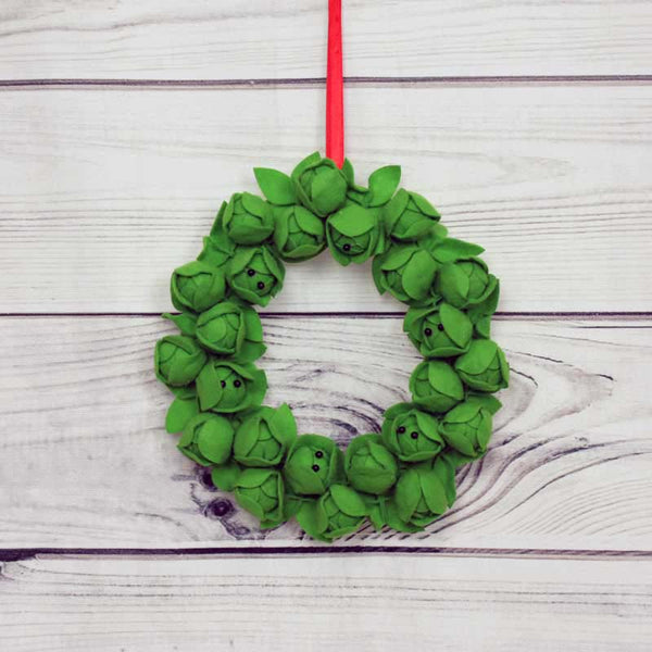 Brussels Sprouts Felt Wreath