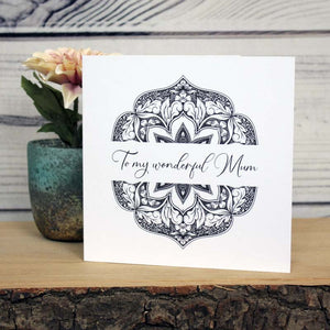 Mandala Card - To My Wonderful Mum