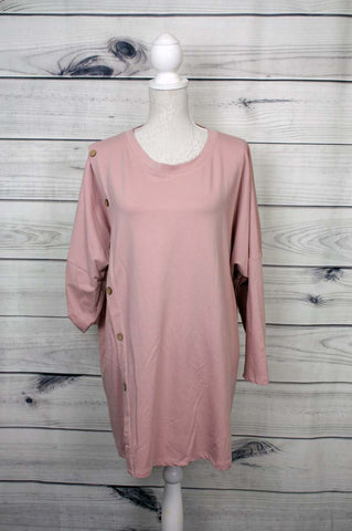 Italian Button Detail Top - more colours available