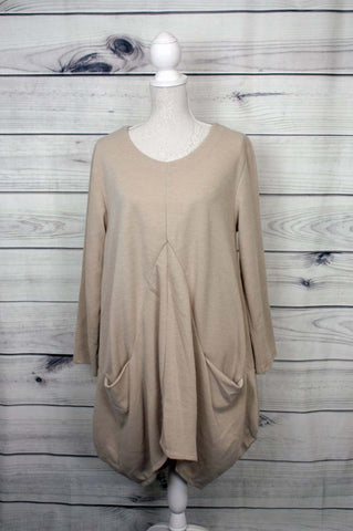 Woollen Plain Panelled Pockets Top - more colours available