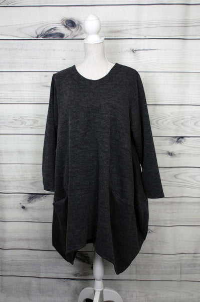 Woollen Plain Panelled Pockets Top - more colours available