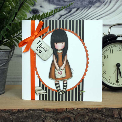 Gorjuss Greetings Card - Thank You
