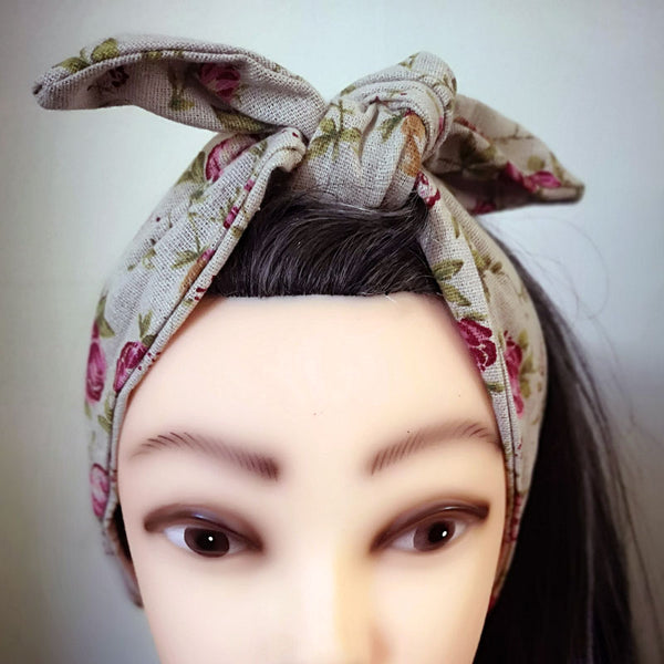 Vintage Floral Rockabilly Hair Wrap