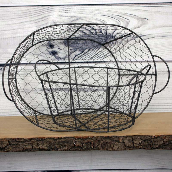 Wire Mesh Oval Basket