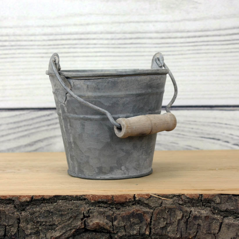 Zinc Mini Bucket - 10cm x 9cm