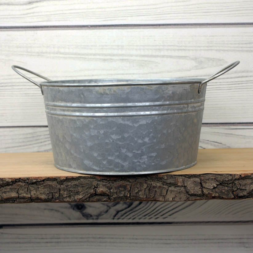 Zinc Round Bowl with Handles - Large (24x12cm)