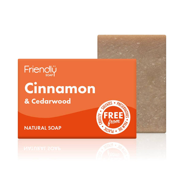 Friendly Cinnamon and Cedarwood Natural Soap Bar