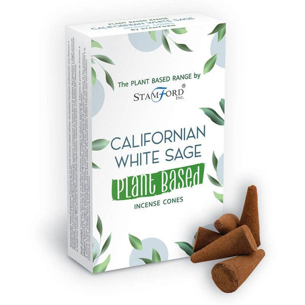 Californian White Sage Plant-Based Incense Cones - Pack of 12