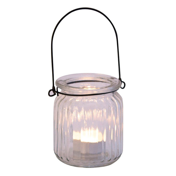 Ribbed Glass Lantern