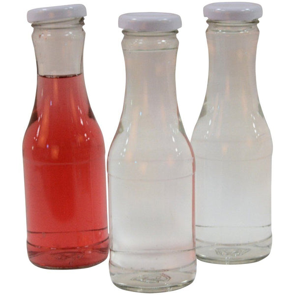 Old School Glass Juice Bottle with Lid