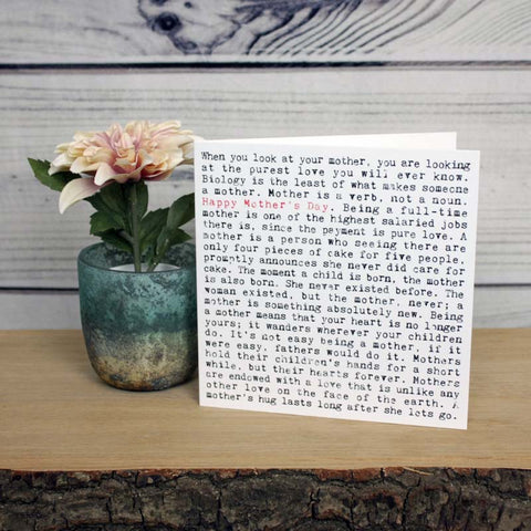 Happy Mother's Day Wise Words Quotes Card