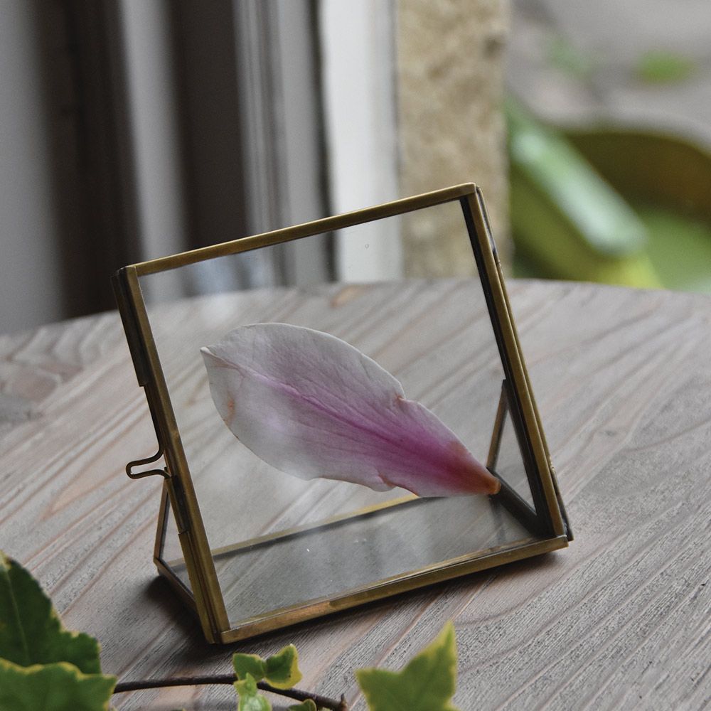 Glass Photo Frame - Tilli - Brass - Small