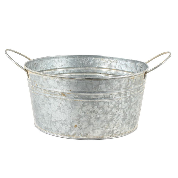 Zinc Round Bowl with Handles - Large (24x12cm)